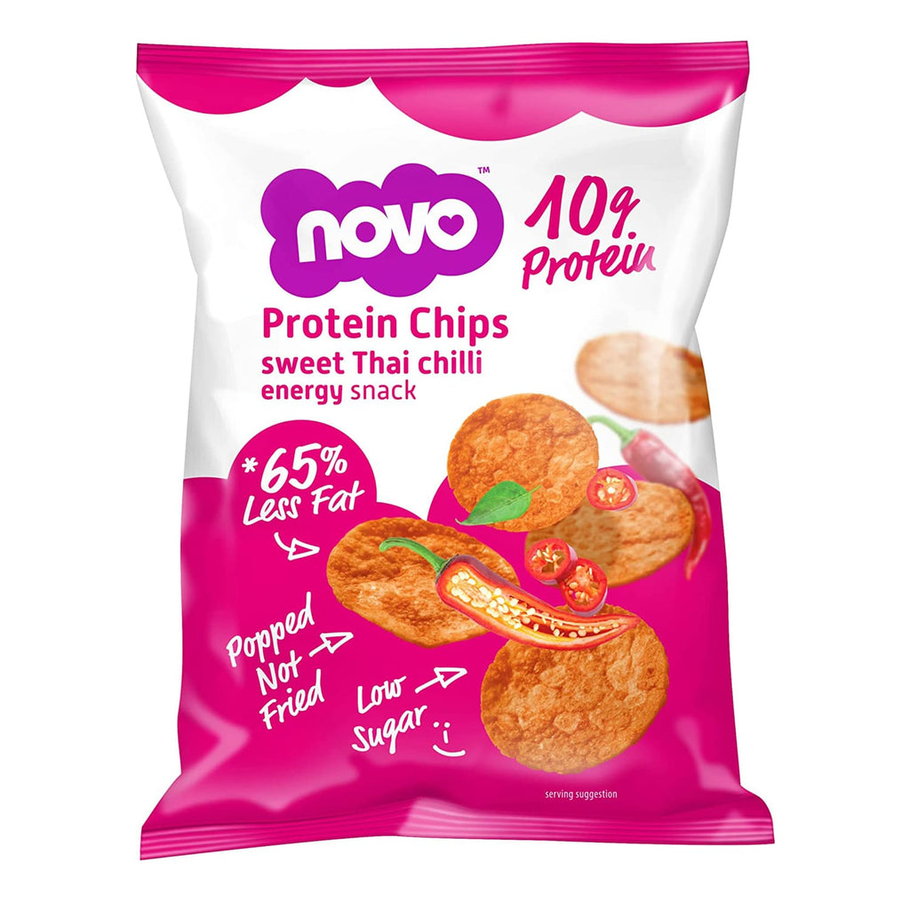 Novo Nutrition Protein Chips Energy Snacks 6 Pack - Sweet Thai Chilli, product image 2