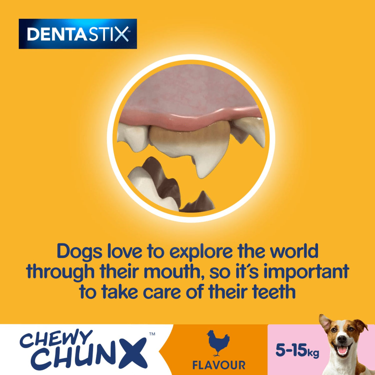 Pedigree Dentastix Chewy Chunx Mini Dog Treat Chicken Flavour 68g x5, product image 8