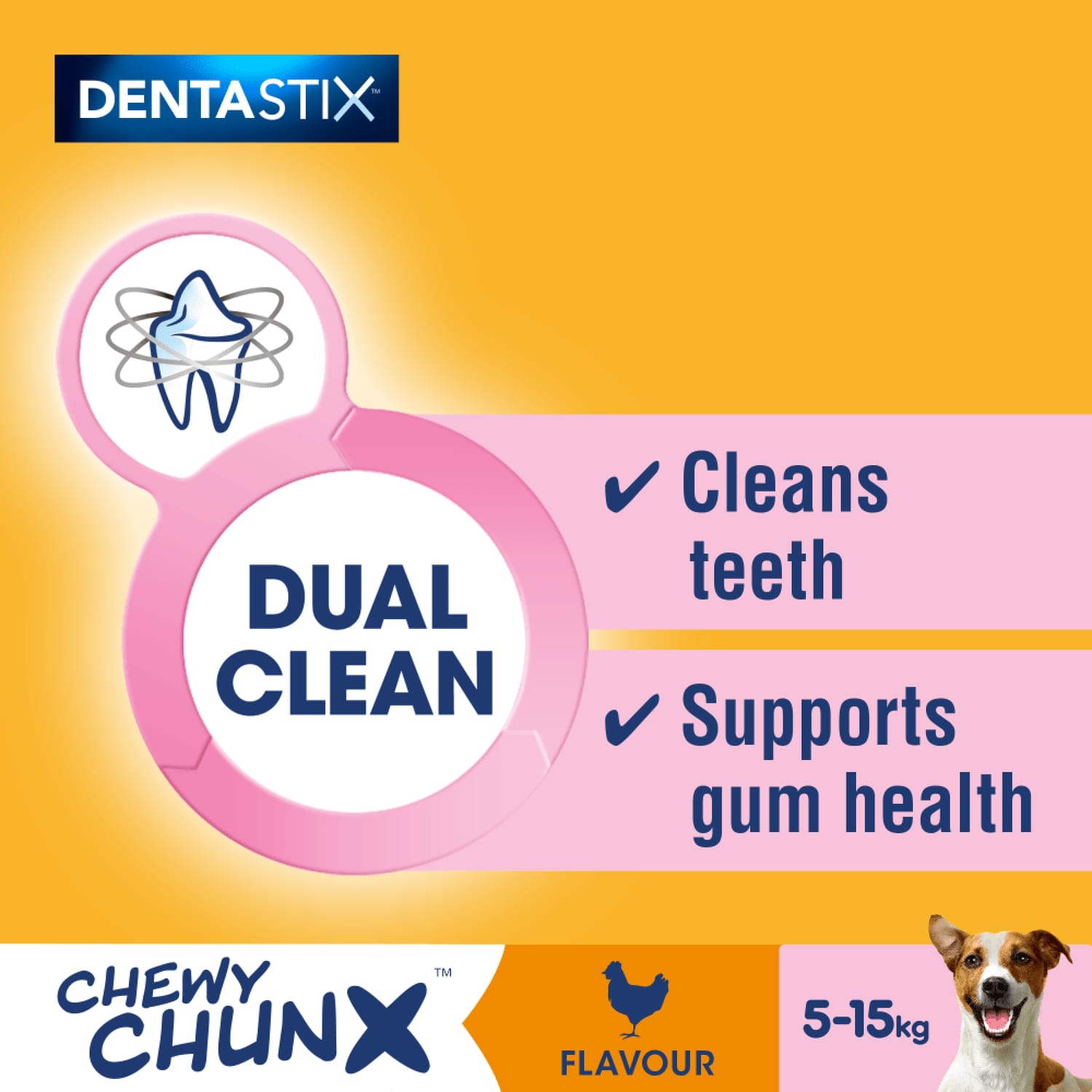 Pedigree Dentastix Chewy Chunx Mini Dog Treat Chicken Flavour 68g x5, product image 9