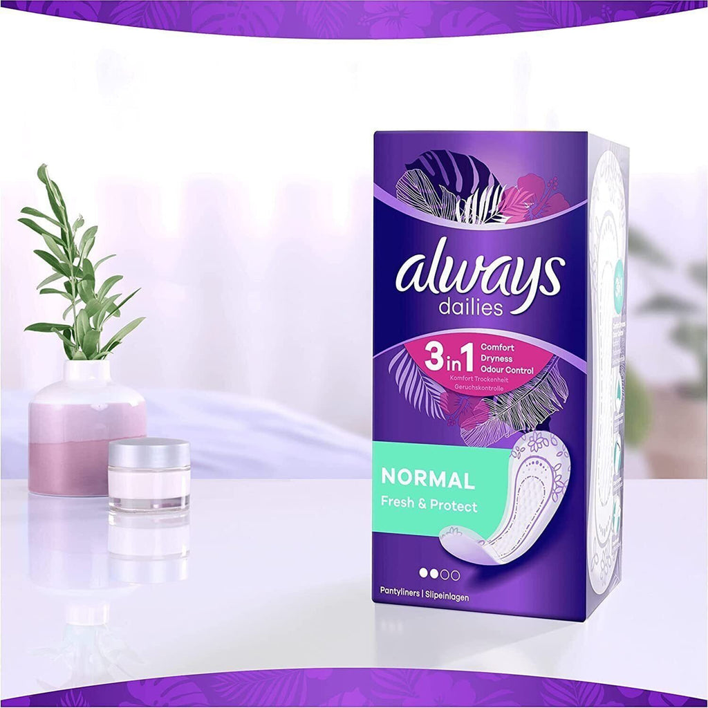 Always Daily Fresh Odour Lock Liners 54s - Normal x4, product image 2