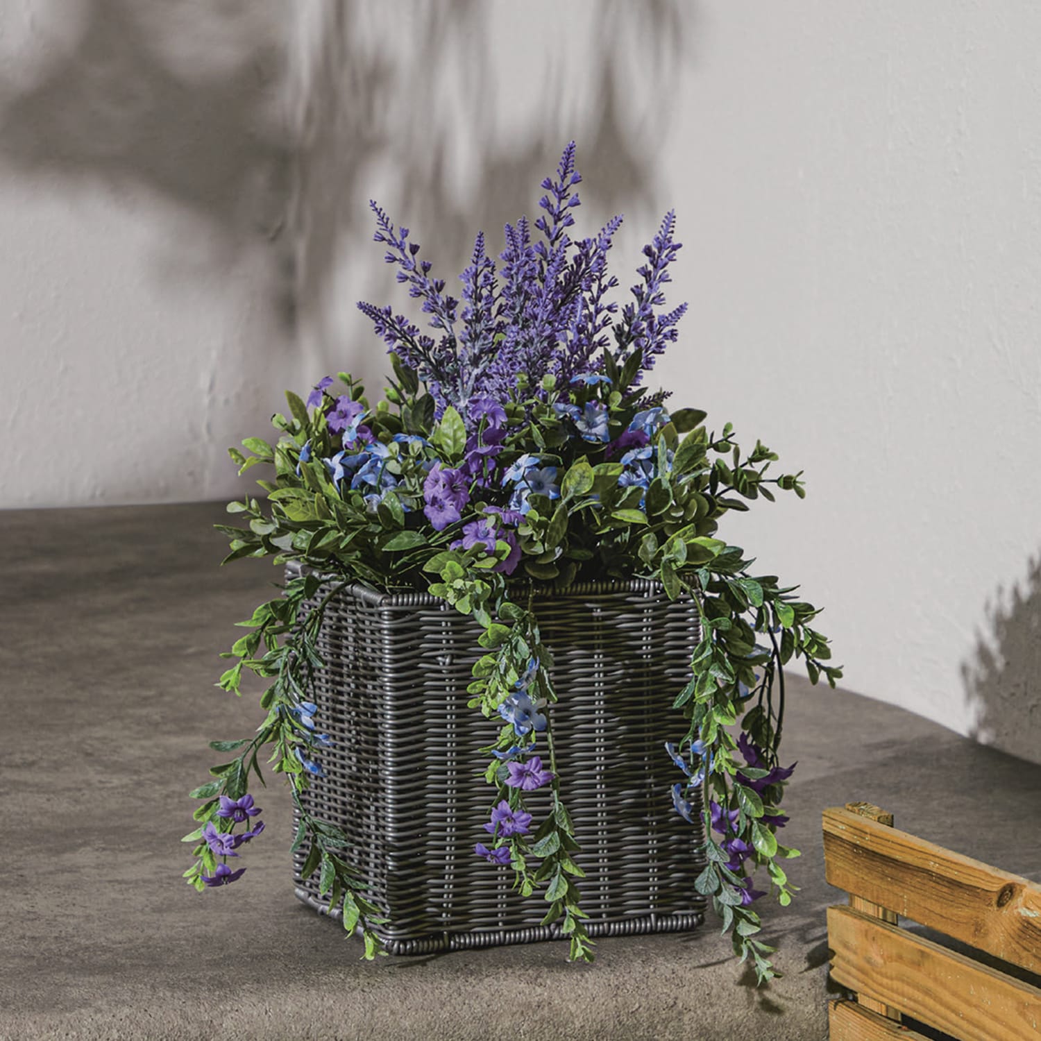 Jardin Artificial Flower In Rattan Planter, product image 2