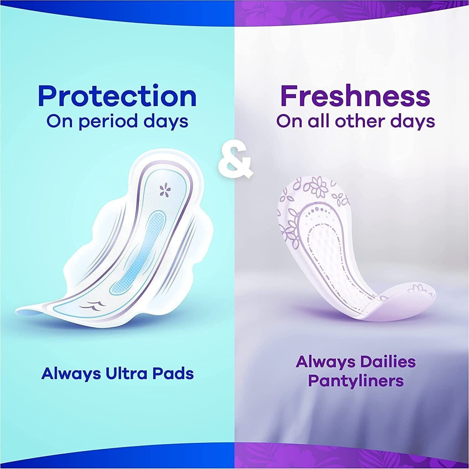 Always Daily Fresh Odour Lock Liners 54s - Normal x4, product image 5
