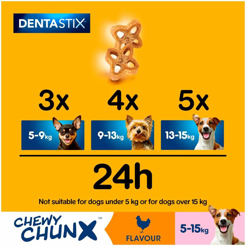 Pedigree Dentastix Chewy Chunx Mini Dog Treat Chicken Flavour 68g x5, product image 5